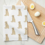 Labrador (Yellow) Tea Towel<br><div class="desc">I love this sweet pattern of a yellow lab labrador dog watercolor illustration because it's classic enough to serve as a neutral, yet pops as a stand alone piece! It's the perfect addition to any family room, nursery, office, or even the man cave! For the sweetest gifts, add more matching...</div>