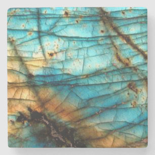 Labradorite look stone coaster
