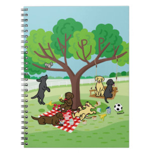 Labradors and Happy Tree Notebook