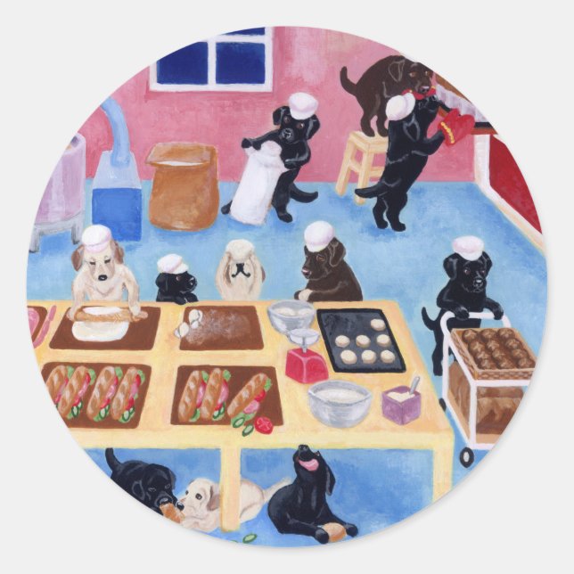 Labradors Bakery Classic Round Sticker (Front)