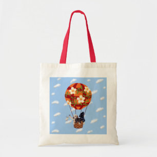 Labradors & Hot Air Balloon Painting Tote Bag