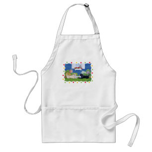 Labradors in the Garden Painting Standard Apron