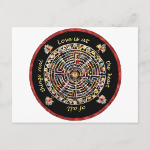 Labrynth-"Love is at the Heart of All Things Real" Postcard