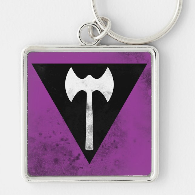 Labrys Lesbian Flag Key Ring (Front)