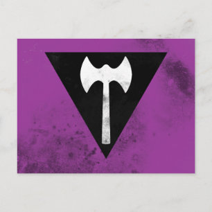 Labrys Lesbian Flag Postcard