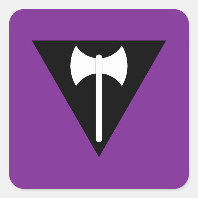 Labrys Lesbian Flag Square Sticker (Front)