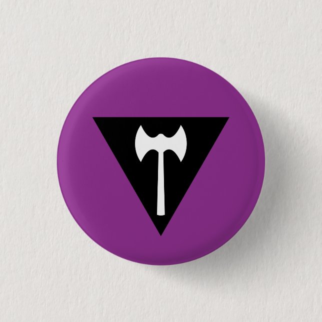 Labrys Lesbian Pride Flag Badge (Front)