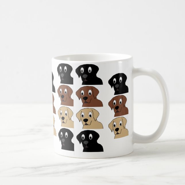 labs 3 colours cartoon head coffee mug (Right)