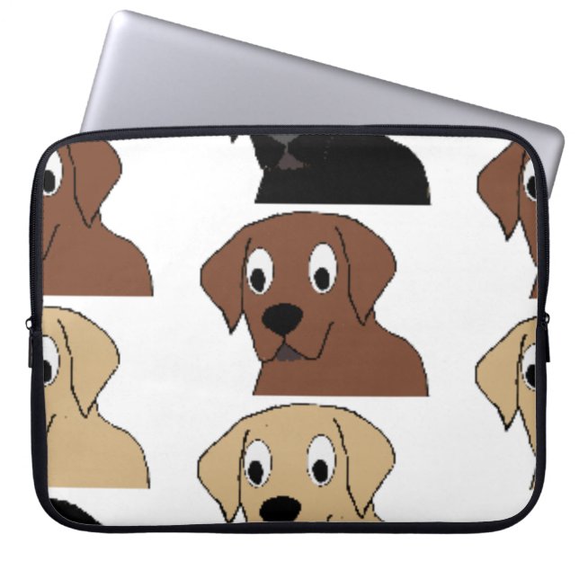 labs 3 colours cartoon head laptop sleeve (Front)