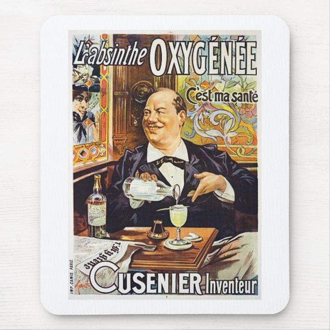 L'Absinthe Cusenier Mouse Pad (Front)
