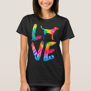 Labsky Tie Dye Love Dog Mum Dad T-Shirt