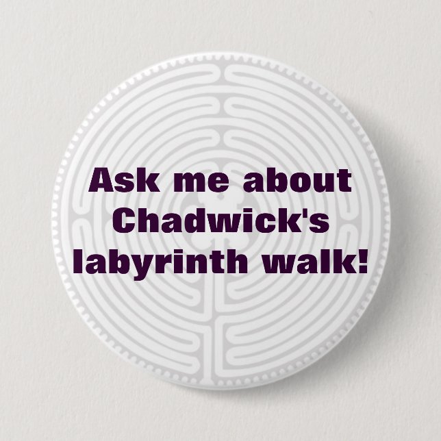 labyrinth 7.5 cm round badge (Front)