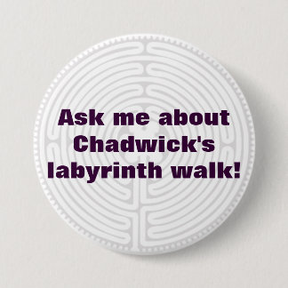 labyrinth 7.5 cm round badge