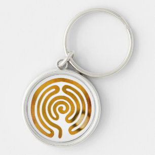 labyrinth antique gold   make your own background key ring