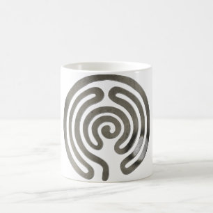 labyrinth antique silver coffee mug