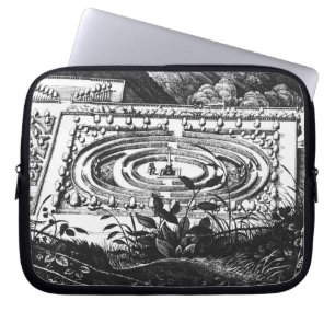 Labyrinth at Heidelberg, Hortus Palatinus (engravi Laptop Sleeve