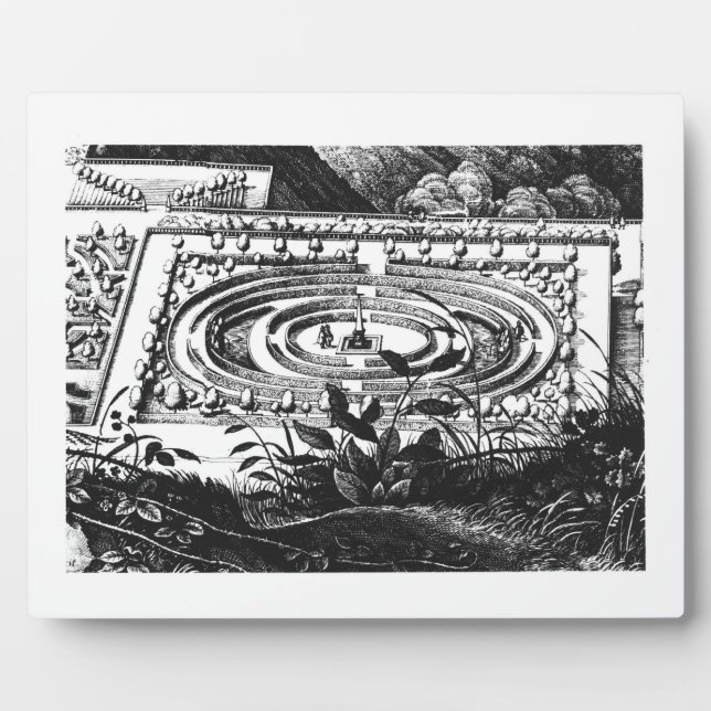 Labyrinth at Heidelberg, Hortus Palatinus (engravi Plaque (Front)