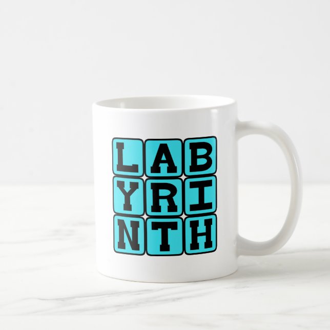 Labyrinth, Complicated Maze Coffee Mug (Right)