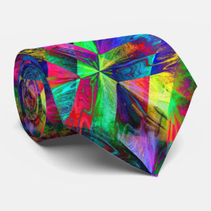 Labyrinth cool trippy modern abstract art tie