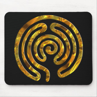 Labyrinth GOLD | black Mouse Pad