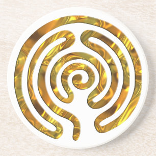 Labyrinth GOLD make your own background Coaster