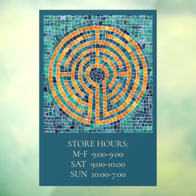 LABYRINTH II 12x18 Window Cling +Text - Green (Sheet 3)