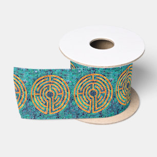 LABYRINTH II 3" Wide Satin Ribbon
