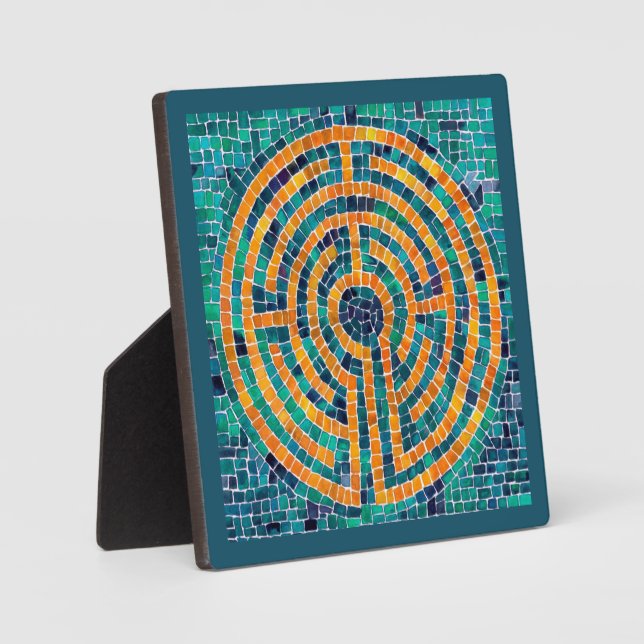 LABYRINTH II 5.25 Square Plaque - Green (Front)