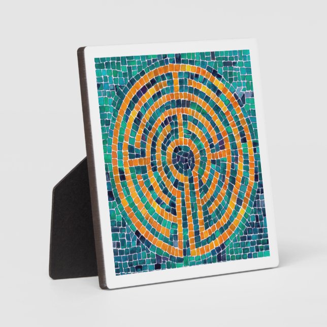 LABYRINTH II 5.25 Square Plaque - White (Front)