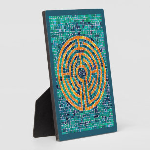 LABYRINTH II 5x7 Plaque with Easel - Green