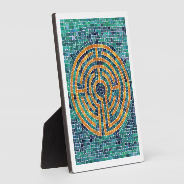 LABYRINTH II 5x7 Plaque with Easel - White (Side)