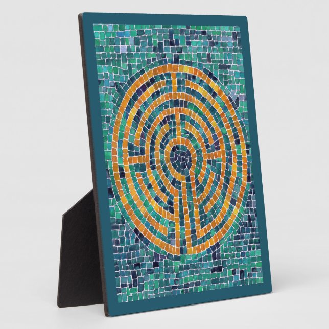 LABYRINTH II 8x10 Plaque with Easel - Green (Side)