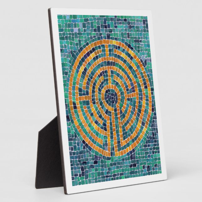LABYRINTH II 8x10 Plaque with Easel - White (Side)