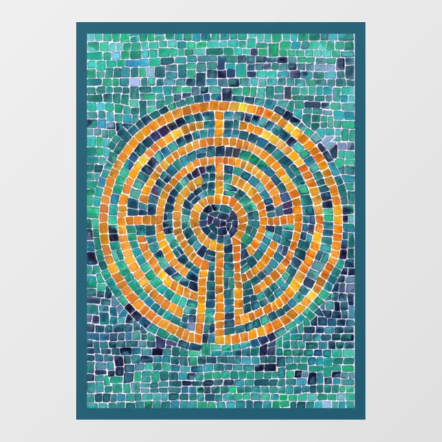 LABYRINTH II 8x11 Window Cling - Green (Sheet)