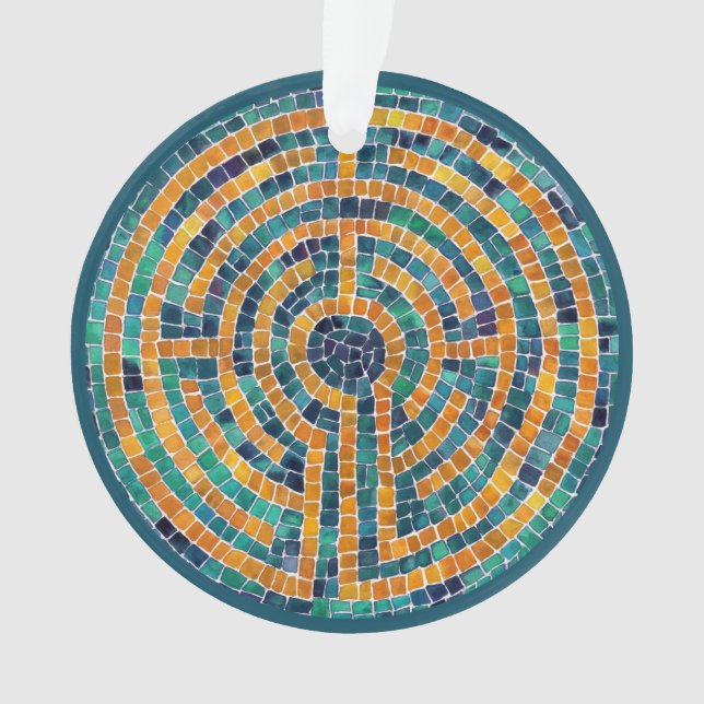 LABYRINTH II Acrylic Circle Ornament (Front)