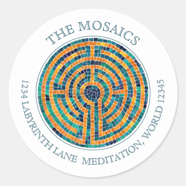 LABYRINTH II Small White Envelope Seals  (Front)