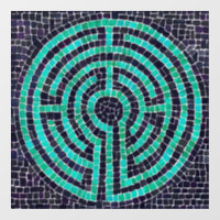 LABYRINTH III 12x12 Window Cling