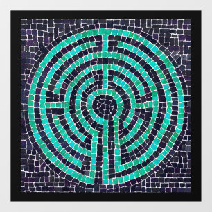 LABYRINTH III 12x12 Window Cling - Black