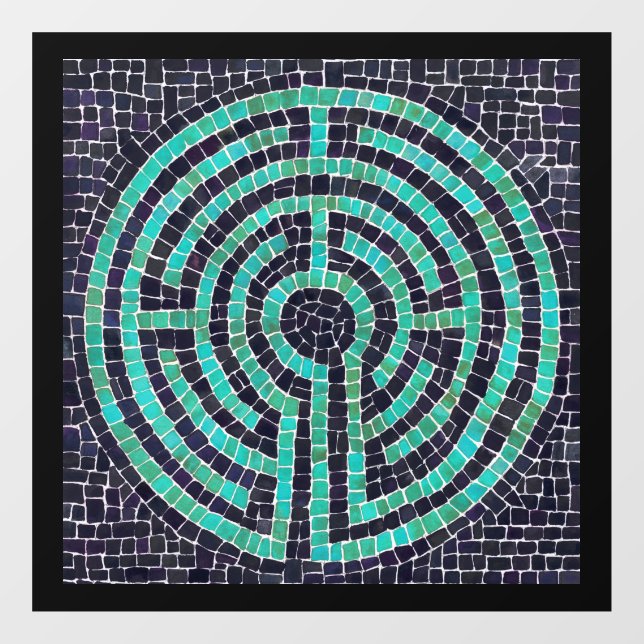 LABYRINTH III 12x12 Window Cling - Black (Sheet)