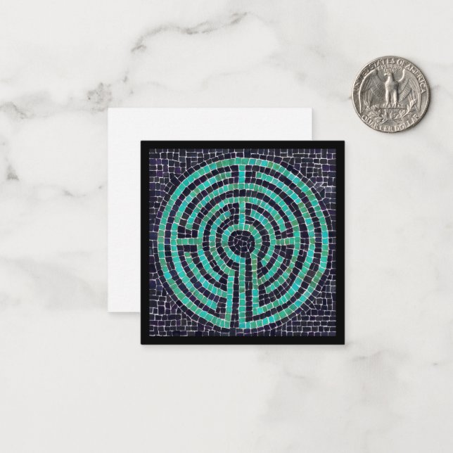 LABYRINTH III 2.5" Square Flat Card / Black (Front/Back In Situ)