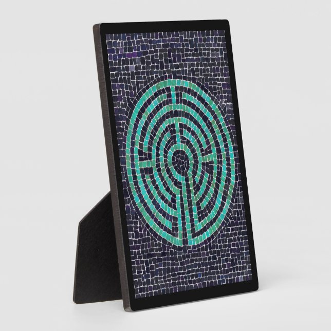 LABYRINTH III 5x7 Plaque with Easel - Black (Side)