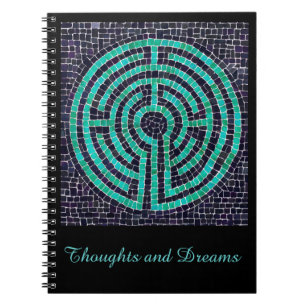 LABYRINTH III 6.5x8.75 Spiral Notebook + Text 