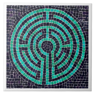 LABYRINTH III 6x6 Ceramic Tile - White