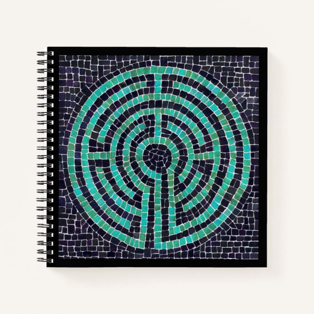 LABYRINTH III 8.5x8.5 Spiral Notebook - Black (Front)