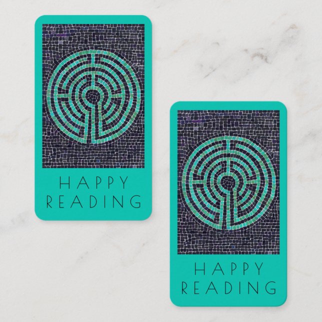 LABYRINTH III Bookmark 3.5x2 Card + Text Turquoise (Front/Back)