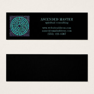 LABYRINTH III Mini Business Card - Black