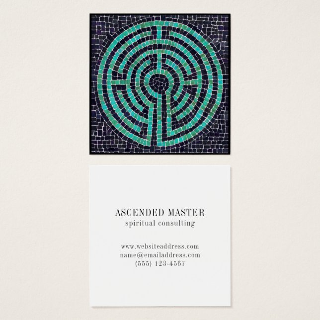 LABYRINTH III Square Business Card  (Front & Back)