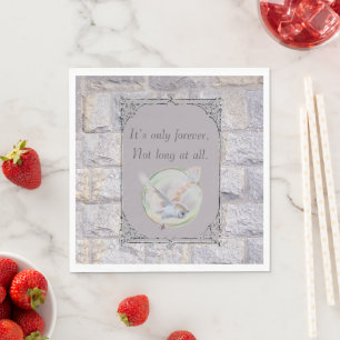 Labyrinth It’s Only Forever Wedding Owl Napkin