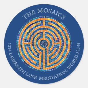 LABYRINTH IV Large Address Envelope Seals - Blue 