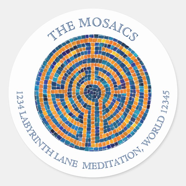 LABYRINTH IV Large Address Envelope Seals - White  (Front)